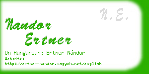 nandor ertner business card